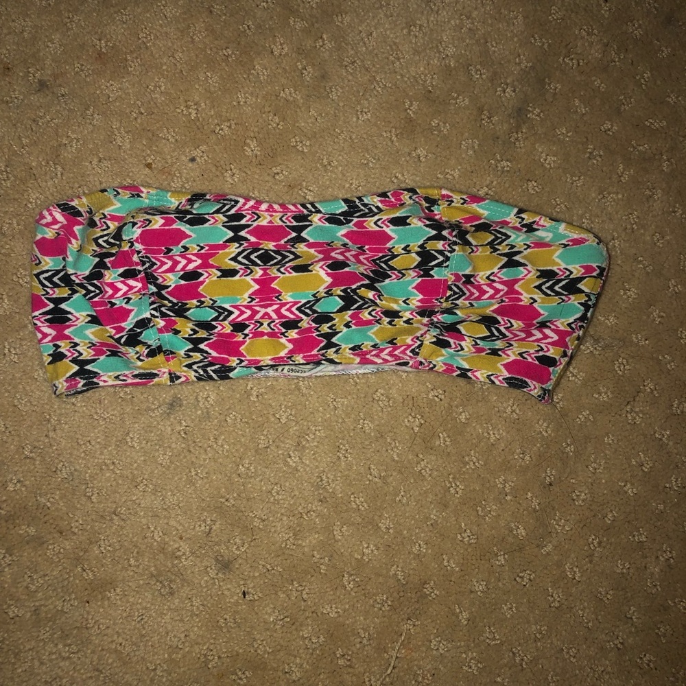 Delia*s x lilu patterned bandeau bra top